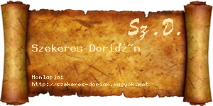 Szekeres Dorián névjegykártya