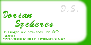 dorian szekeres business card